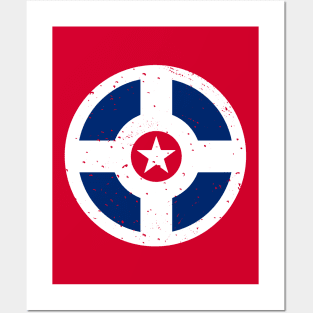 Retro Indianapolis Indiana City Flag // Vintage Indy Grunge Emblem Posters and Art